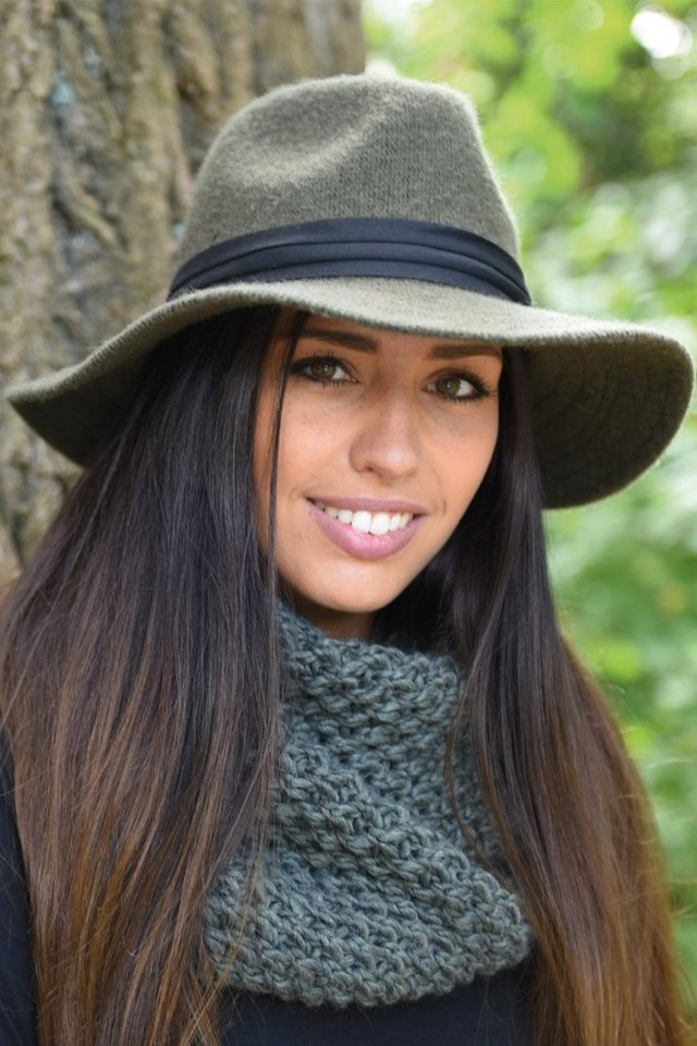 styleBREAKER Strickschal Grobstrick Loop Schal mit Woll-Anteil, (1-St) – Bild 3 von 3