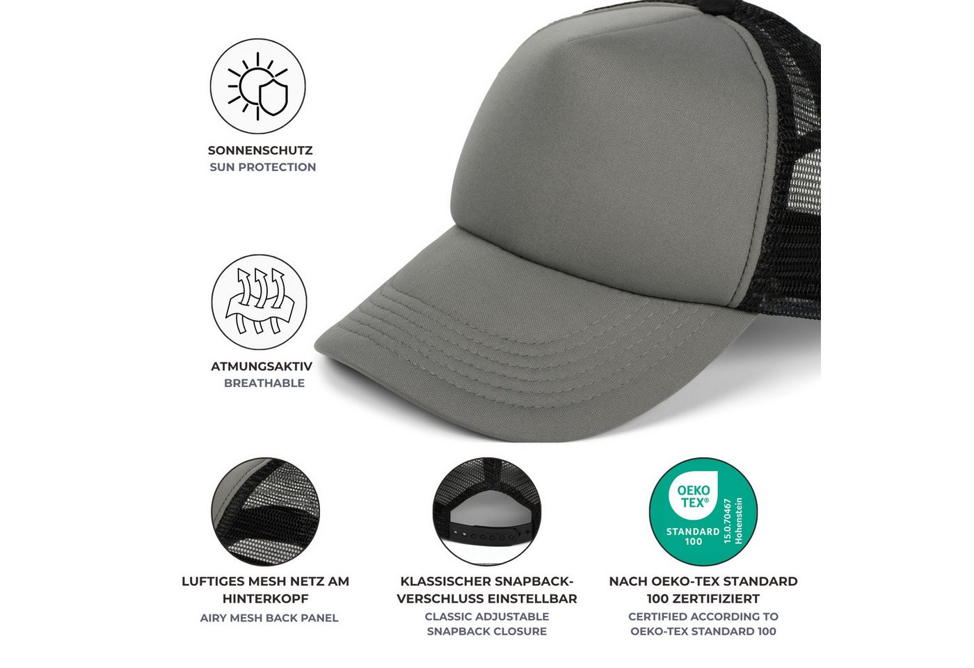 styleBREAKER Trucker Cap Trucker Cap 5-Panel Mesh (1-St) – Bild 3 von 5