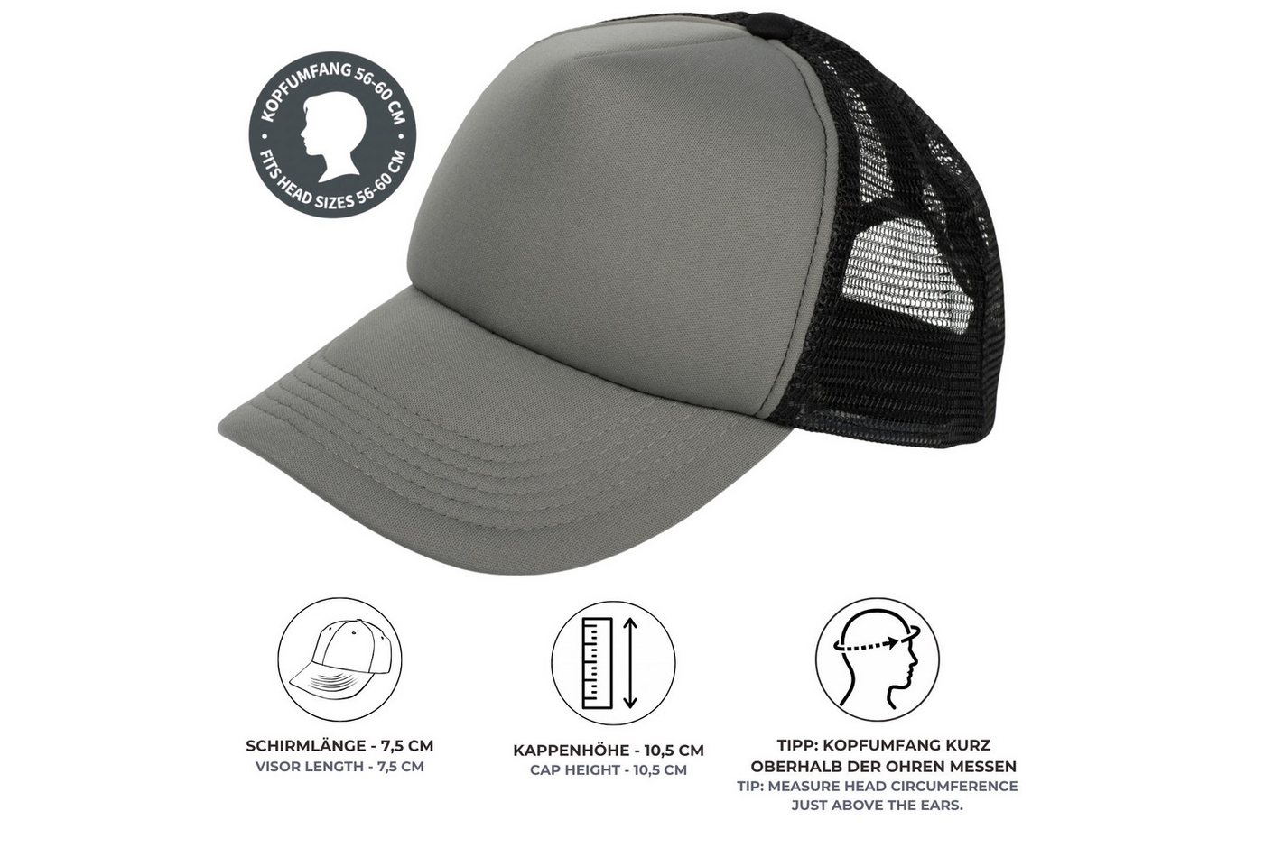 styleBREAKER Trucker Cap Trucker Cap 5-Panel Mesh (1-St) – Bild 4 von 5