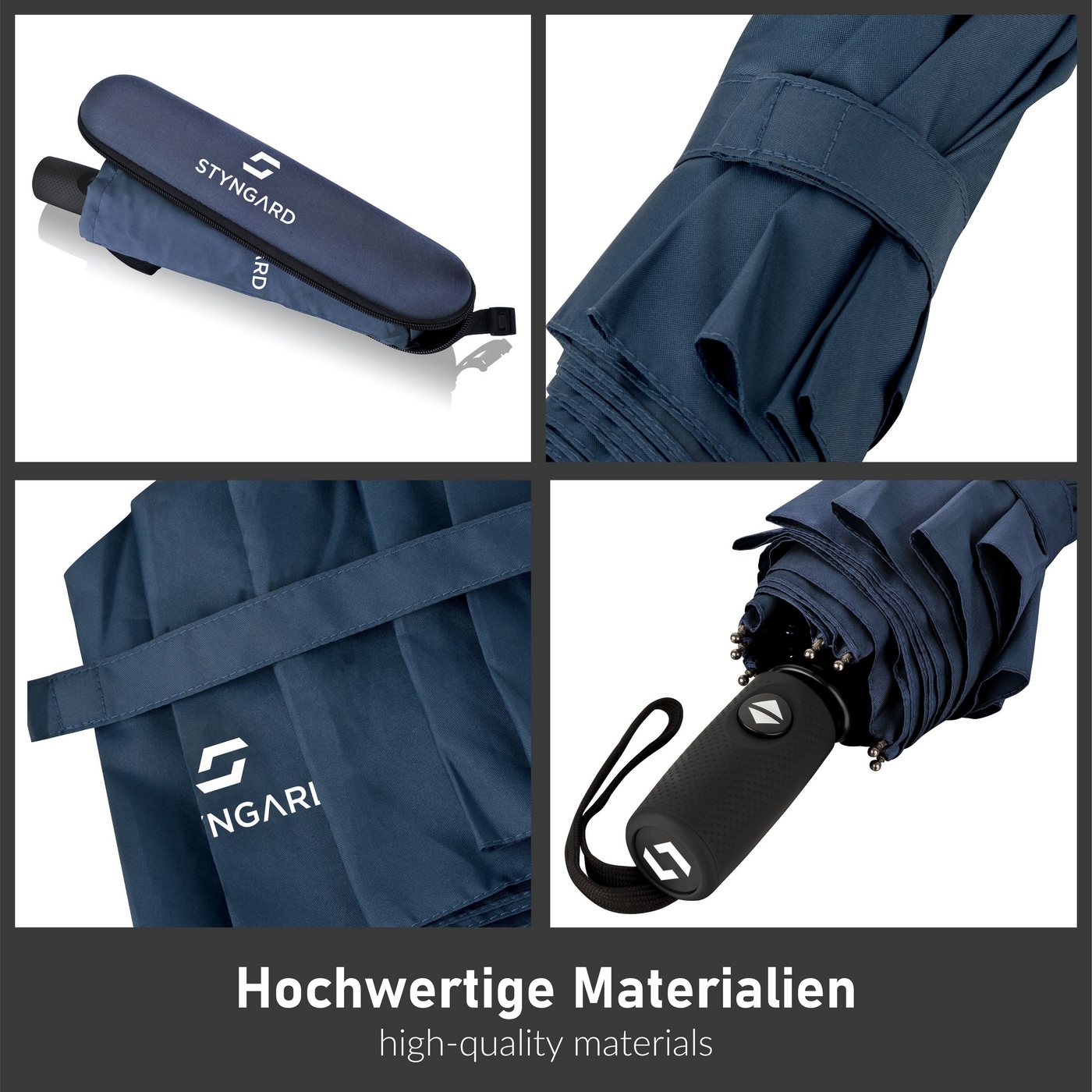 Styngard Taschenregenschirm Oslo, Sturmfest bis 140 km/h – Bild 3 von 5
