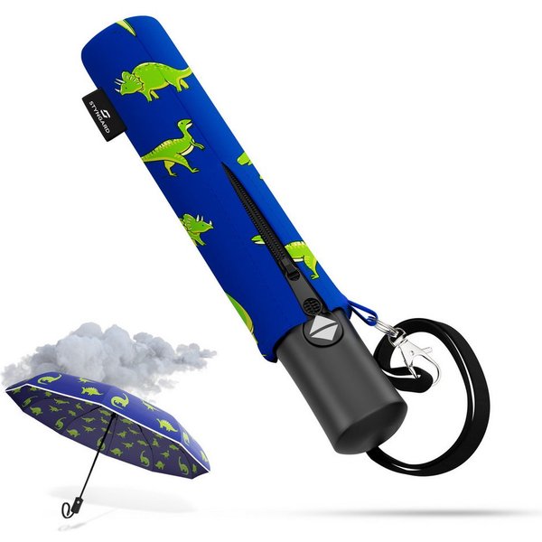 Styngard Taschenregenschirm Rotterdam, Regenschirm Kinder mit Sicherheitsreflektoren - Kinderschirm