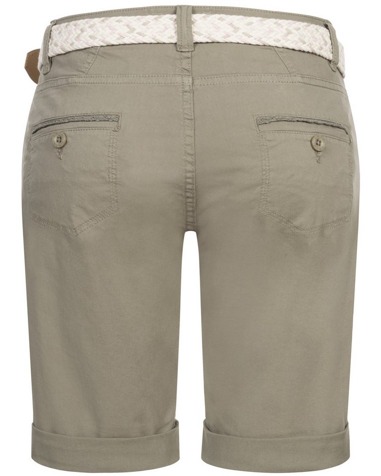 SUBLEVEL Bermudas Damen Short Bermuda kurze Hose Sommer Chino Short Stoff Hose Gürtel – Bild 3 von 5