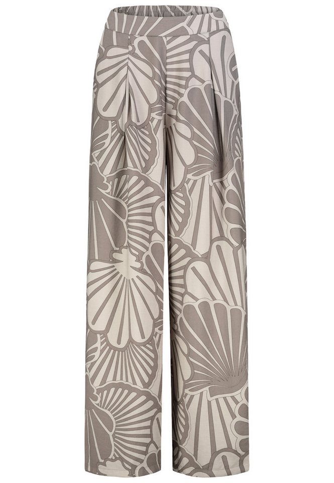 SUBLEVEL Chinos Damen Luftige Sommerhose Freizeit Weit geschnitten Stoff Palazzo-Hose – Bild 2 von 5