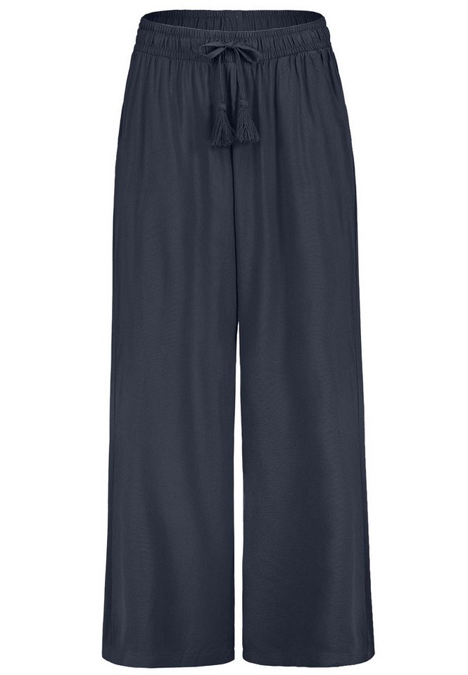 SUBLEVEL Chinos Damen Luftige Sommerhose Freizeit Weit geschnitten Stoffhose Musselin – Bild 2 von 5