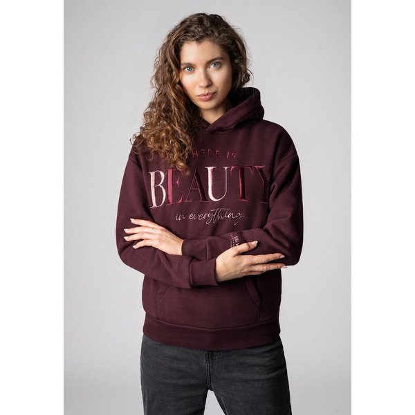 SUBLEVEL Kapuzenpullover Damen Hoodie Kapuzenpullover bestickt Sweater, Kapuzensweatshirt mit Kängurutasche, mit Kapuze