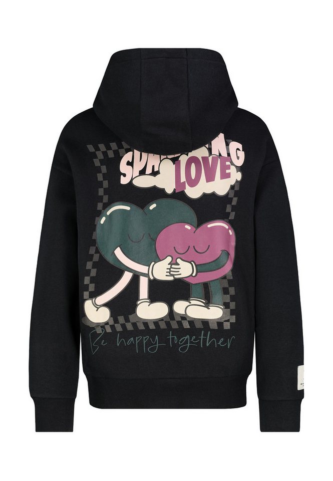 SUBLEVEL Kapuzenpullover Damen Hoodie mit Süßen Backprints Sweater, Kapuzensweatshirt mit seitl. Eingrifftaschen – Bild 2 von 3