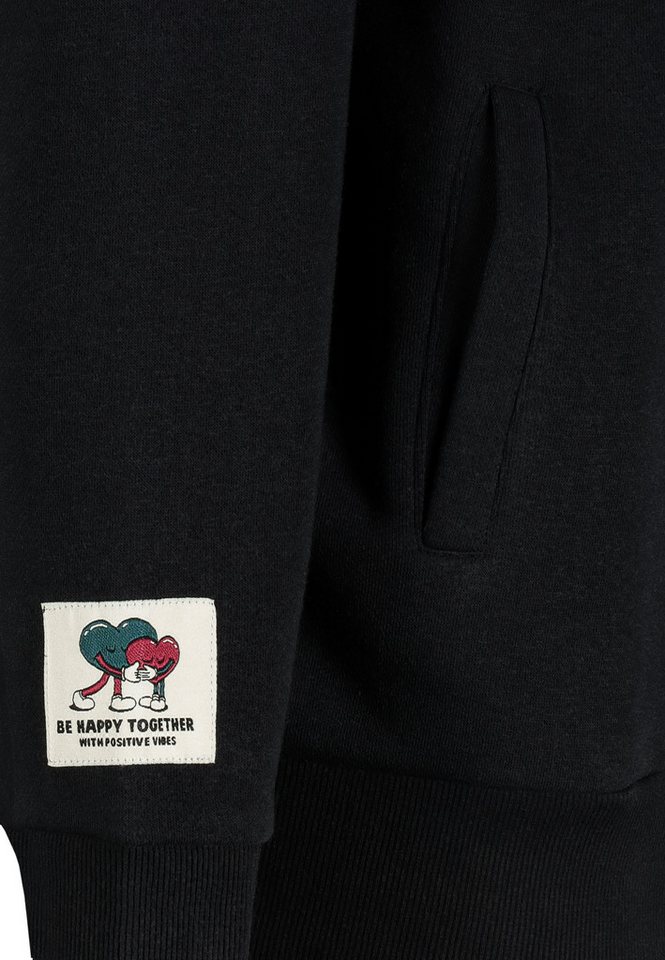 SUBLEVEL Kapuzenpullover Damen Hoodie mit Süßen Backprints Sweater, Kapuzensweatshirt mit seitl. Eingrifftaschen – Bild 3 von 3
