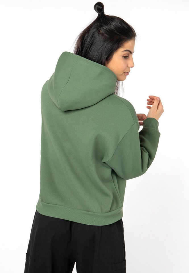 SUBLEVEL Kapuzenpullover Hoodie Mini-Print Sweater, Kapuzensweatshirt mit seitl. Eingrifftaschen – Bild 2 von 5