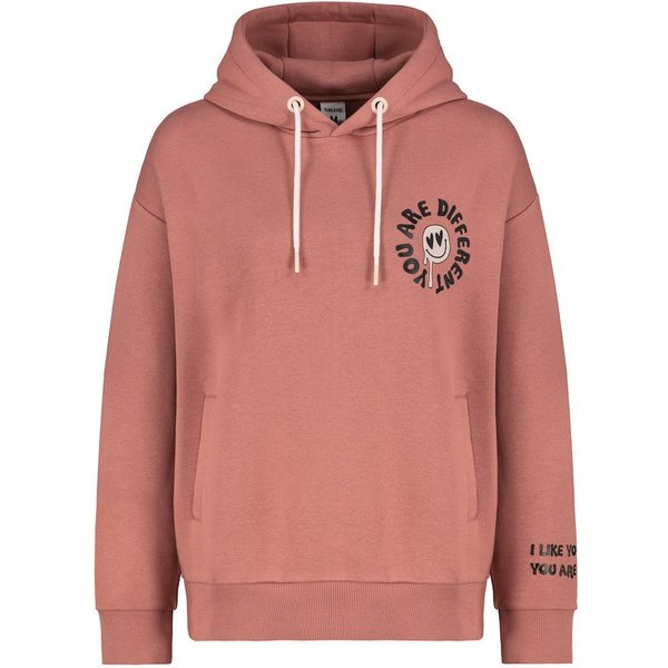 SUBLEVEL Kapuzenpullover Kapuzensweatshirt Backprint Sweater, Kapuzensweatshirt mit seitl. Eingrifftaschen