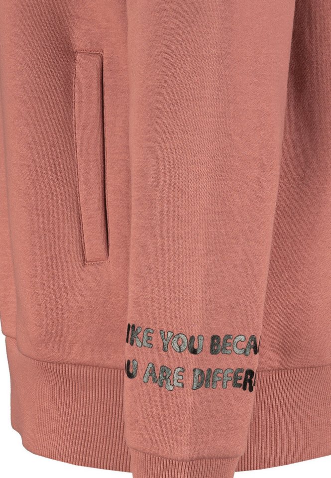 SUBLEVEL Kapuzenpullover Kapuzensweatshirt Backprint Sweater, Kapuzensweatshirt mit seitl. Eingrifftaschen – Bild 3 von 3