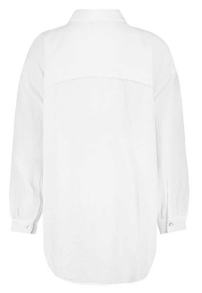 SUBLEVEL Langarmbluse Damen Musselinbluse langarm mit Kentkragen Oversizebluse aus Baumwolle – Bild 5 von 5