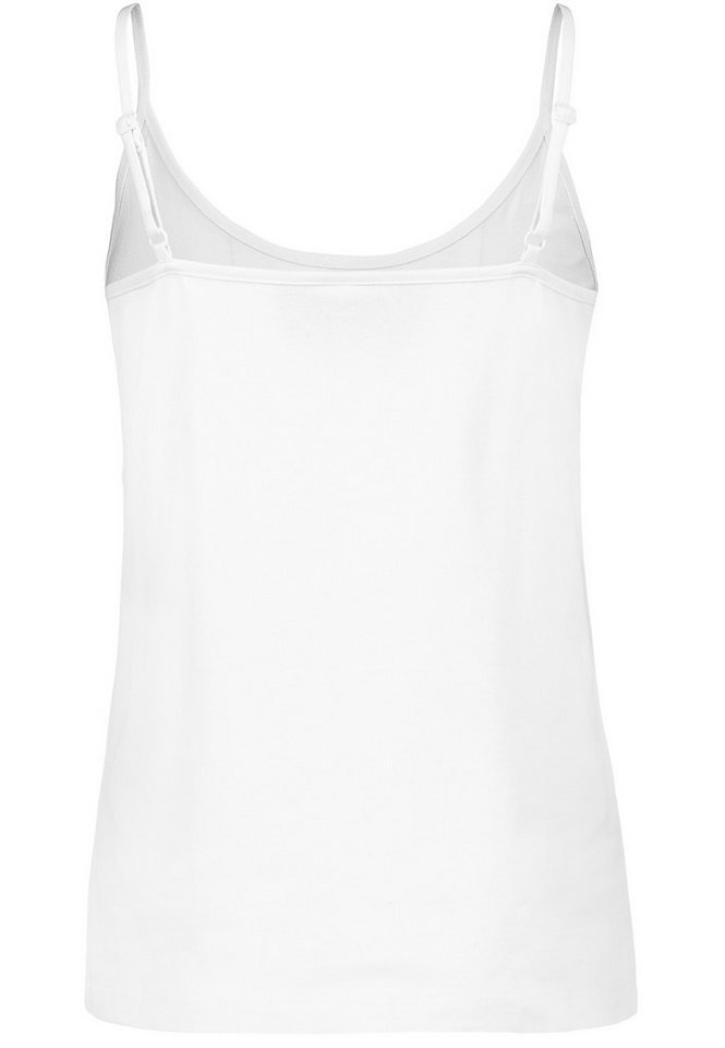 SUBLEVEL Shirttop Spaghettiträger-, einfarbig, Baumwolle, für Damen (4-tlg) Baumwolle Regular Fit Normal Ärmellos unifarben atmungsaktiv – Bild 2 von 5