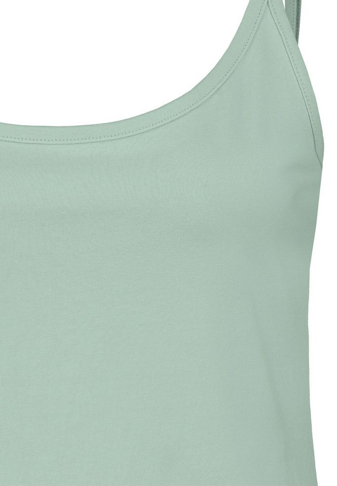 SUBLEVEL Shirttop Spaghettiträger-, einfarbig, Baumwolle, für Damen (4-tlg) Baumwolle Regular Fit Normal Ärmellos unifarben atmungsaktiv – Bild 3 von 5