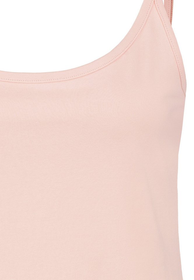 SUBLEVEL Shirttop Spaghettiträger-, einfarbig, Baumwolle, für Damen (4-tlg) Baumwolle Regular Fit Normal Ärmellos unifarben atmungsaktiv – Bild 4 von 5