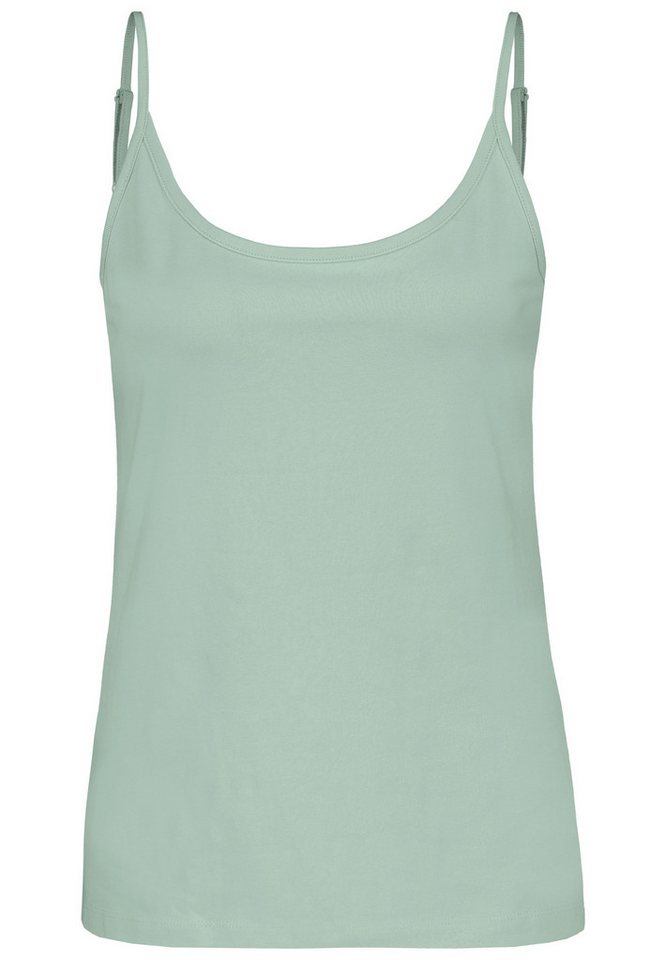 SUBLEVEL Shirttop Spaghettiträger-, einfarbig, Baumwolle, für Damen (4-tlg) Baumwolle Regular Fit Normal Ärmellos unifarben atmungsaktiv – Bild 5 von 5