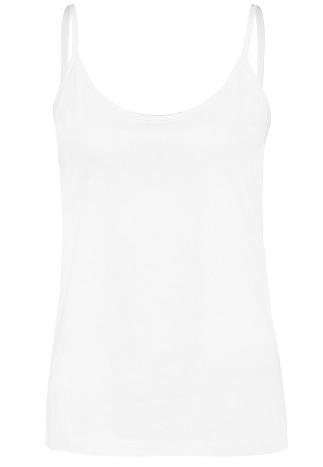 SUBLEVEL Shirttop Spaghettiträger-, einfarbig, Baumwolle, für Damen (4-tlg) Baumwolle Regular Fit Normal Ärmellos unifarben atmungsaktiv – Bild 4 von 5
