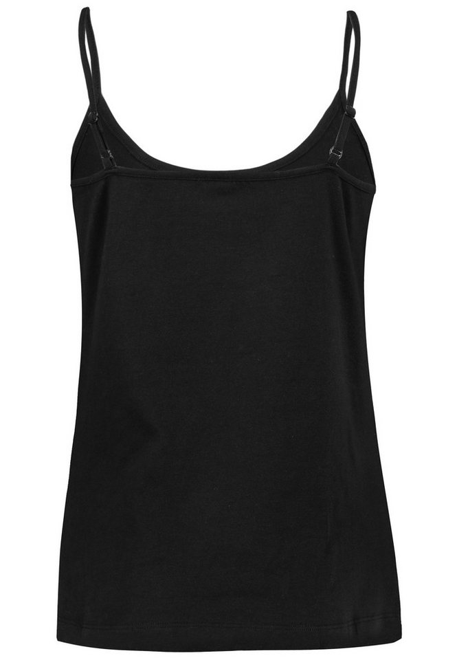 SUBLEVEL Shirttop Spaghettiträger-, einfarbig, Baumwolle, für Damen (4-tlg) Baumwolle Regular Fit Normal Ärmellos unifarben atmungsaktiv – Bild 5 von 5