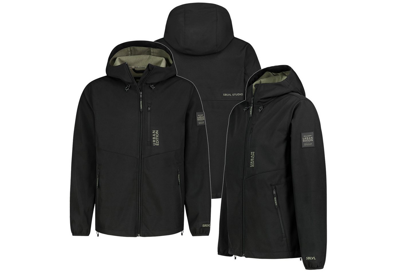 SUBLEVEL Softshelljacke Herren Herbst Winter Übergangs Jacke Softshell Jacke Outdoor Regen – Bild 2 von 5