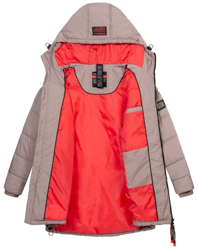 SUBLEVEL Steppjacke Damen Winter Jacke Mantel Parka Steppjacke Steppmantel Wintermantel – Bild 4 von 4