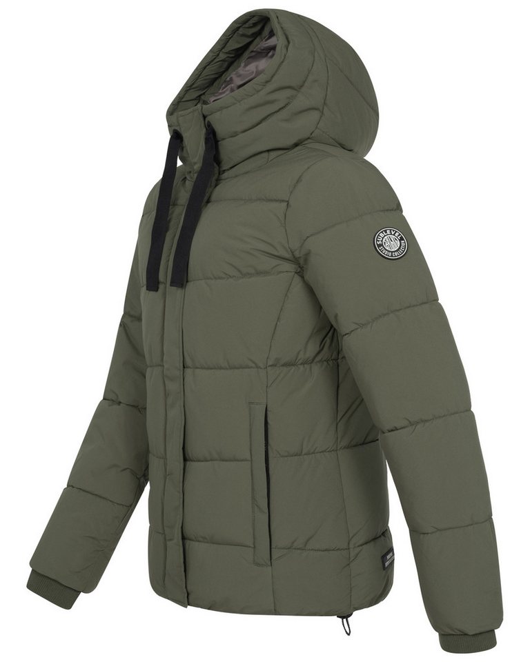 SUBLEVEL Steppjacke Winter Jacke Puffer Parka Steppjacke Lange Winter Mantel Warm gesteppt – Bild 2 von 4