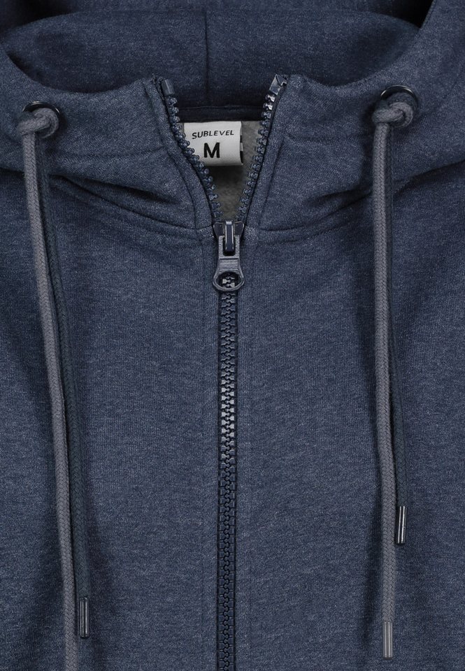SUBLEVEL Sweatjacke Sweatjacke Hoodie Sweater Kapuzenpullover Übergangsjacke Herbst Winter – Bild 5 von 5