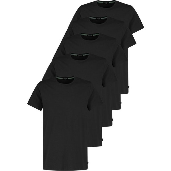 SUBLEVEL T-Shirt 5er Pack, Hochwertige Verarbeitung, für Herren (5-tlg) Baumwolle Regular Fit Rundhals Kurzarm unifarben Basic-Style