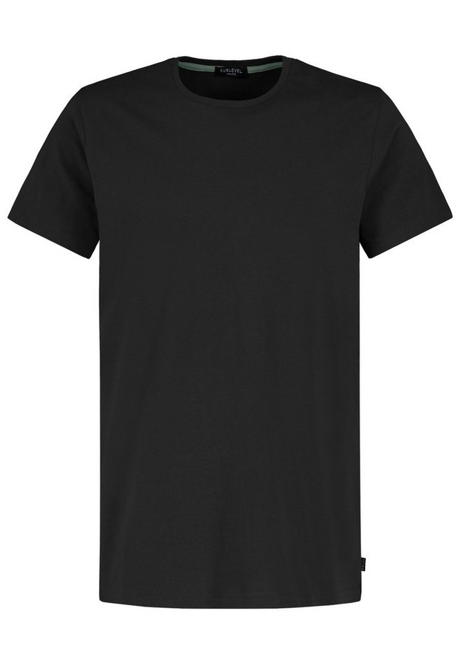 SUBLEVEL T-Shirt 5er Pack, Hochwertige Verarbeitung, für Herren (5-tlg) Baumwolle Regular Fit Rundhals Kurzarm unifarben Basic-Style – Bild 3 von 5