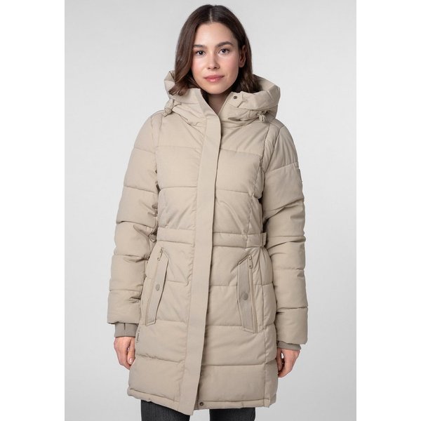 SUBLEVEL Wintermantel Damen Steppmantel mit Kapuze Steppdesign, Kapuze mit Tunnelzug, Rippbündchen mit Daumenloch