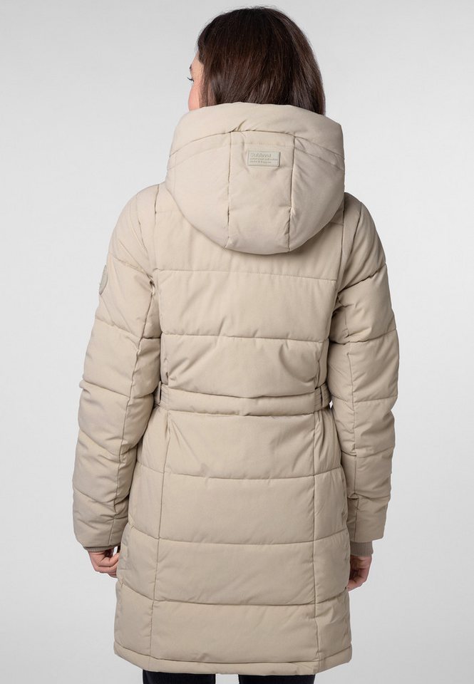 SUBLEVEL Wintermantel Damen Steppmantel mit Kapuze Steppdesign, Kapuze mit Tunnelzug, Rippbündchen mit Daumenloch – Bild 2 von 5