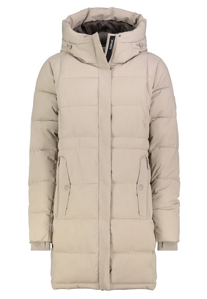 SUBLEVEL Wintermantel Damen Steppmantel mit Kapuze Steppdesign, Kapuze mit Tunnelzug, Rippbündchen mit Daumenloch – Bild 5 von 5