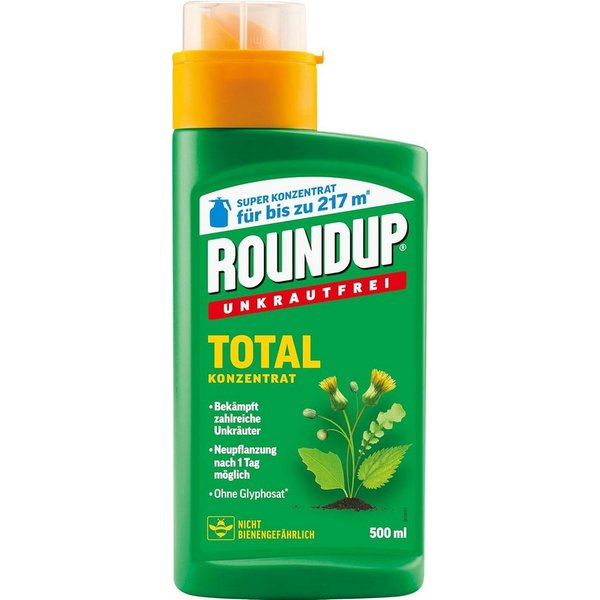 Substral Unkrautbekämpfungsmittel Roundup Total Konzentrat 500 ml Unkrautfrei Unkrautvernichter