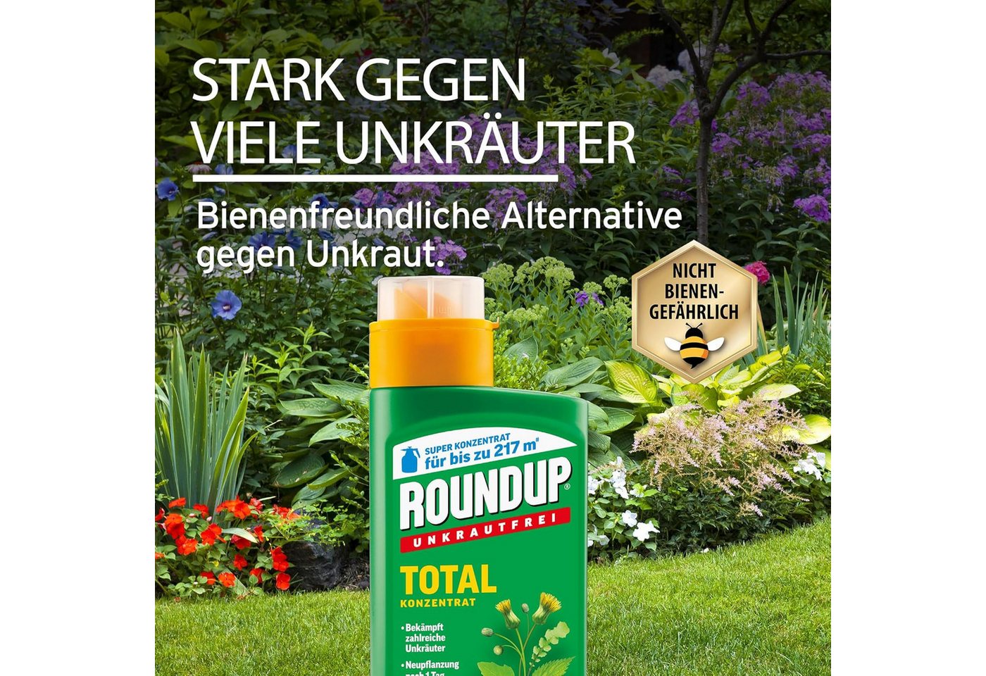 Substral Unkrautbekämpfungsmittel Roundup Total Konzentrat 500 ml Unkrautfrei Unkrautvernichter – Bild 3 von 5