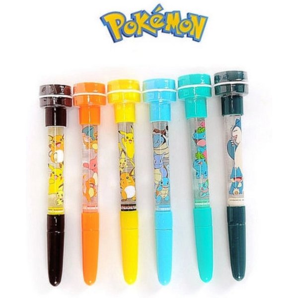 suebidou Malstift Pokémon Schreiber mit Stempel und Seifenblasenstab – 3-in-1 Spaß, (Stift 16 cm), nachhaltig, kreativ