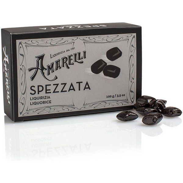 Amarelli Süßigkeit Amarelli Spezzata Reines Hartlakritz Stücke aus Italien 100 g