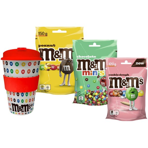 M&M's Süßigkeit Coffee Cup & M&M'S Mix - Peanut Chocolate Minis Cookie - Rot