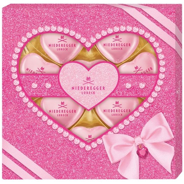 Niederegger Süßigkeit Niederegger Pralinen Herzen »Marc de Champagne«, 125 g, 10 St.