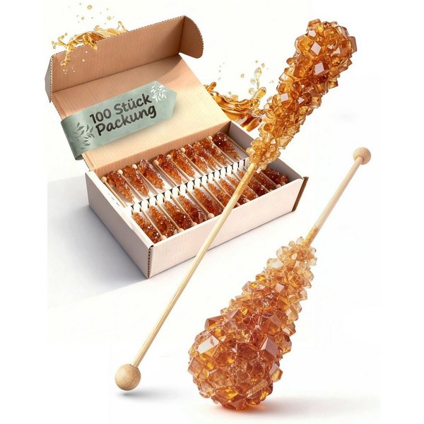 100years Süßungsmittel 100years - Premium Kandissticks braun