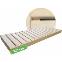 Saunabank Holz LARVIK Saunaliege Hemlock 3 Längen kürzbar 220 x 60 cm