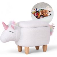 Tierhocker EINHORN mit Stauraum Organizer & Sitzbox für Kinder