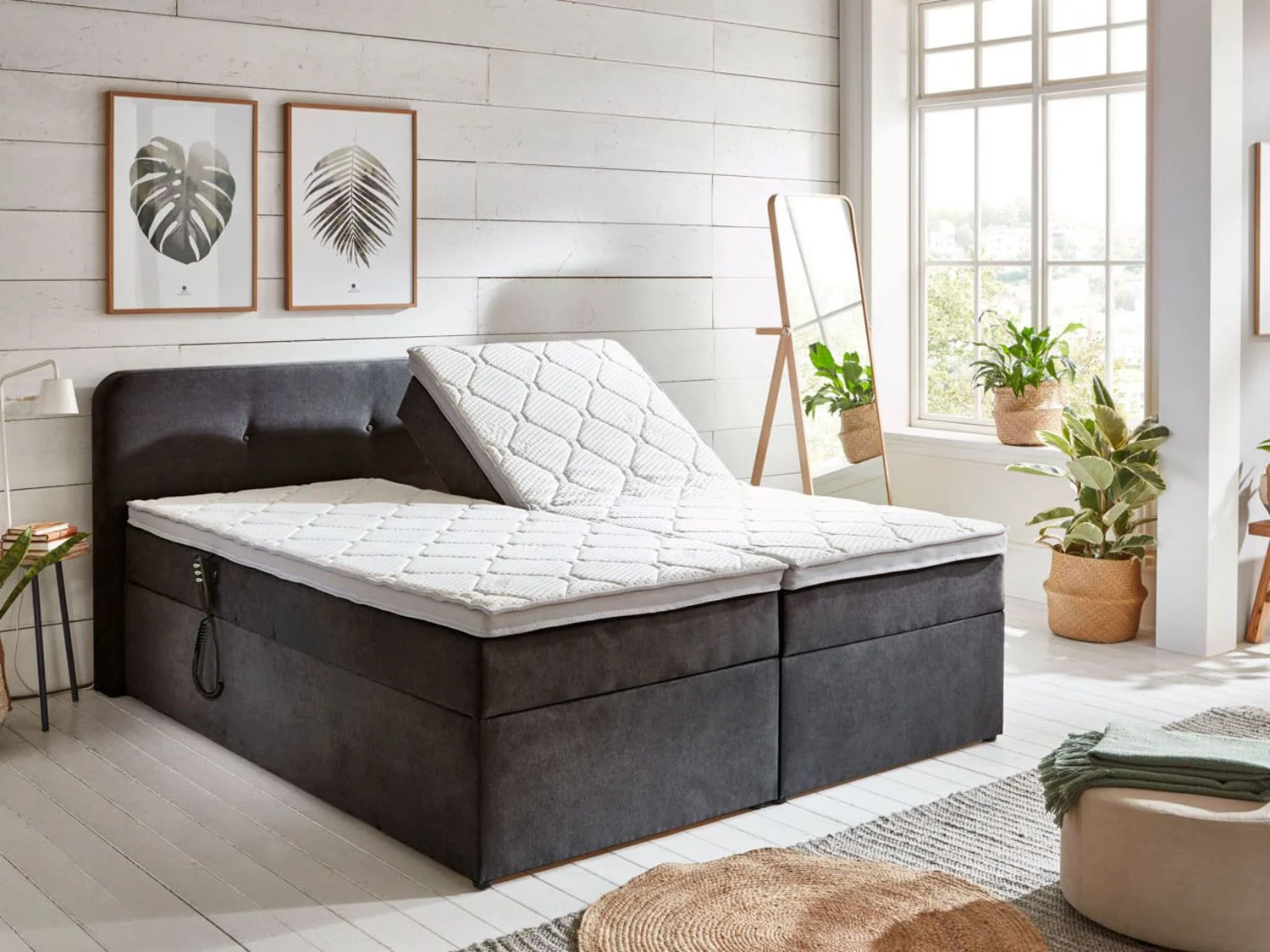 SUN GARDEN Bett in Boxspringoptik "Hobart", motorische Verstellung, mit Kopfteil, Topper, Stauraum (180 x 200 cm) – Bild 2 von 3
