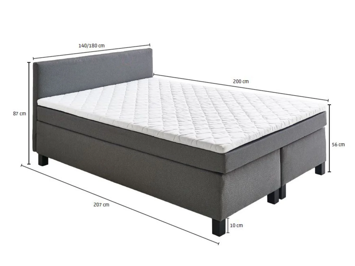 SUN GARDEN Boxspringbett Bendigo (180 x 200 cm) – Bild 2 von 4