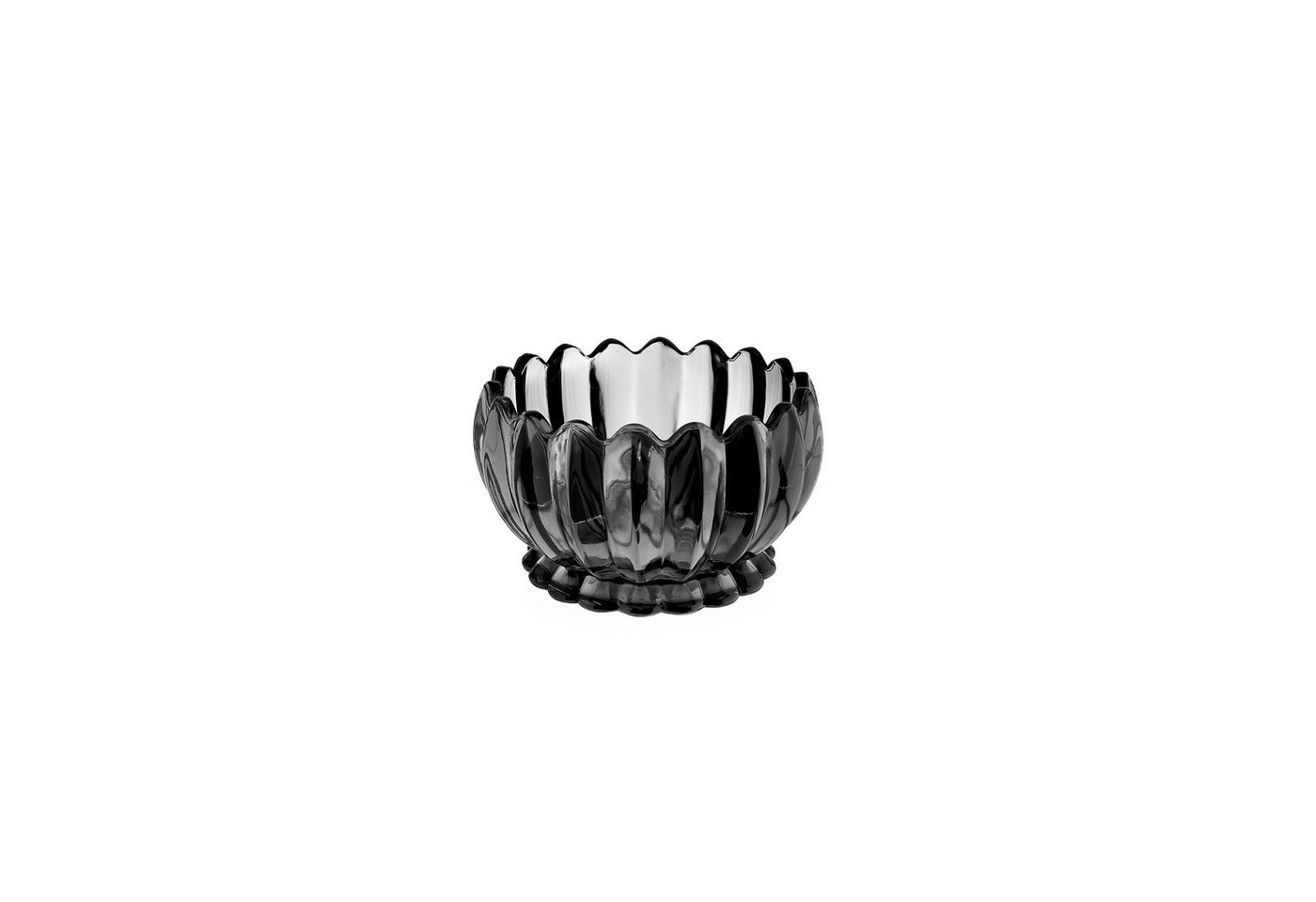 Sunay Dessertschale mit Unterteller, 12-teiliges Glasschalenset - Lotus Design, (12-tlg), Elegantes Design – Bild 2 von 5
