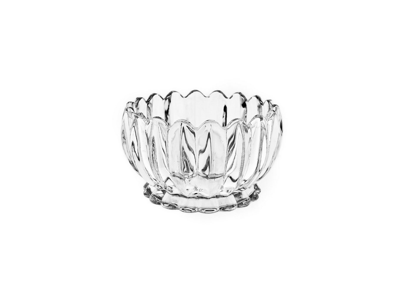 Sunay Dessertschale mit Unterteller, 12-teiliges Glasschalenset - Lotus Design, (12-tlg), Elegantes Design – Bild 2 von 5