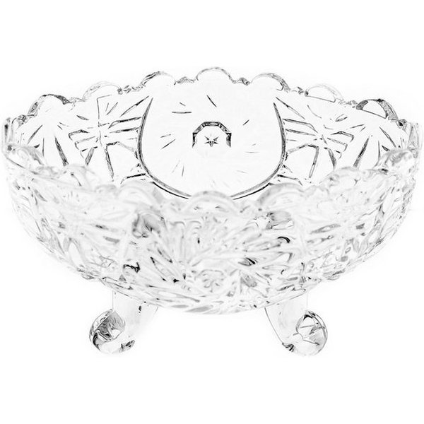 Sunay Servierschale 6 Tlg. Set Servierschale aus Glas Oval mit Muster für Snacks, Bowl, (6-tlg)