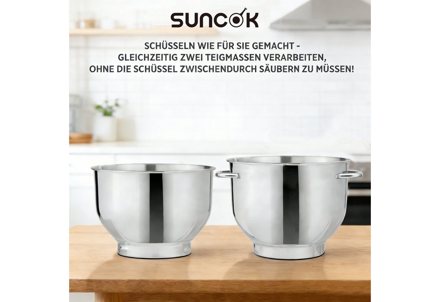 SUNCOK Küchenmaschine Multifunktionale Knetmaschine, 12-Geschwindigkeit, 59 Dezibel. geeignet zum Backen und Kneten von Teig, 1500 W, Elektrische Küchenmaschine – Bild 4 von 5