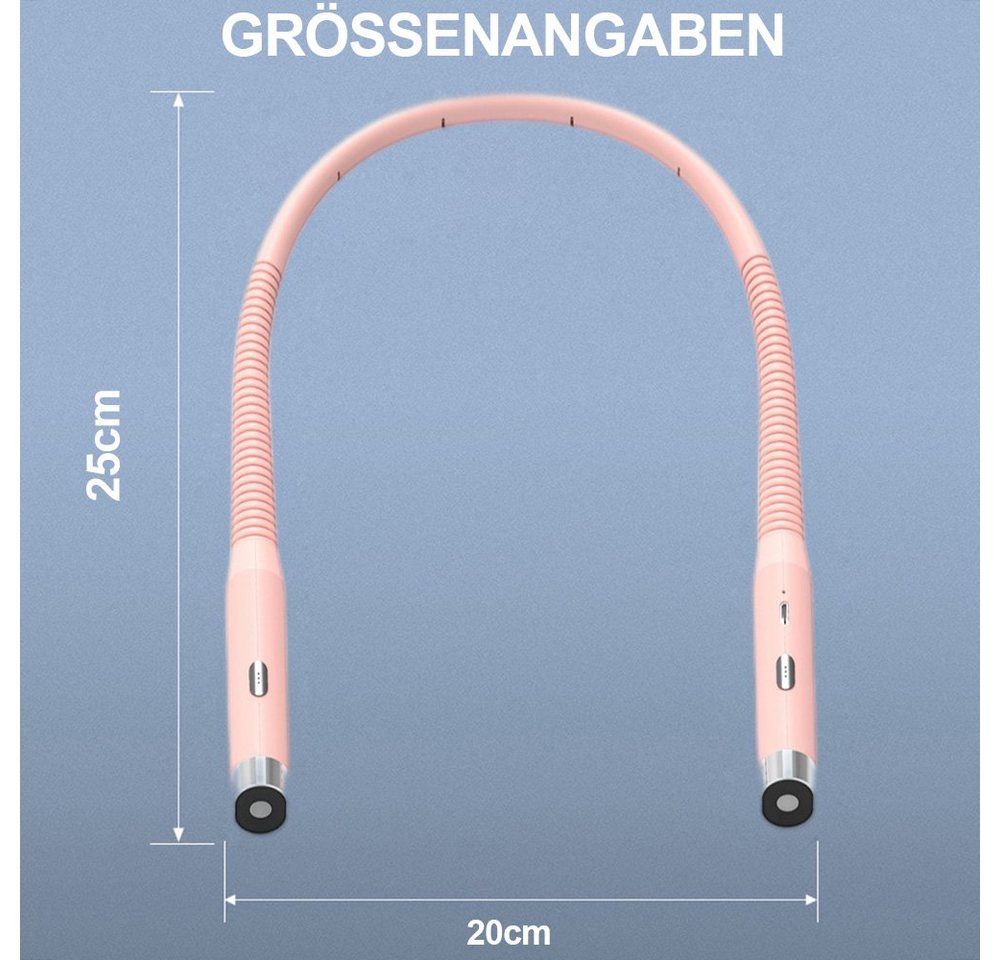 Sunicol LED Leselampe Hals Leselampe Buch, 3 Farben und 3 Helligkeitsstufen, Wiederaufladbar, Halslampe für Lesen Stricken Häkeln Nähen Campen Reparieren – Bild 2 von 5