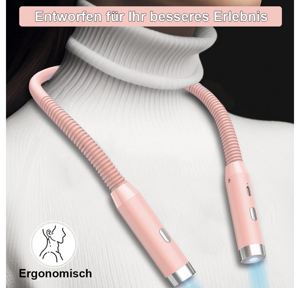 Sunicol LED Leselampe Hals Leselampe Buch, 3 Farben und 3 Helligkeitsstufen, Wiederaufladbar, Halslampe für Lesen Stricken Häkeln Nähen Campen Reparieren – Bild 3 von 5