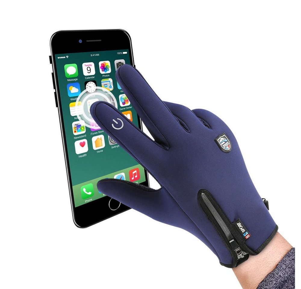 Sunicol Multisporthandschuhe Thermo Winterhandschuhe Touchscreen Fahrradhandschuhe Wasserdich Thermal Fleece, Winddicht Ski Sporthandschuhe für Damen Herren – Bild 4 von 5