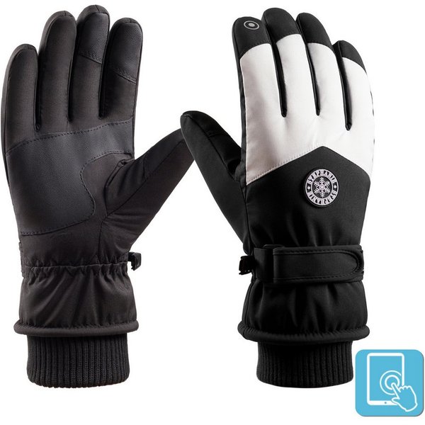 Sunicol Skihandschuhe Wasserdichte Touchscreen Winterhandschuhe Warm Thermohandschuhe Handschuhe für Fahrrad Reiten Laufen Skifahren Motorrad