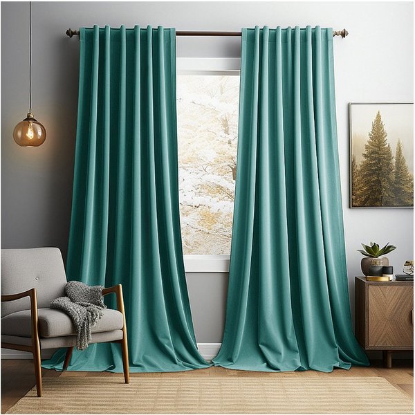 Sunicol Vorhang 2er Set Samtvorhänge Kräuselband Verdunkelungsvorhang, Blickdicht Velvet Gardinen für Schlafzimmer Wohnzimmer